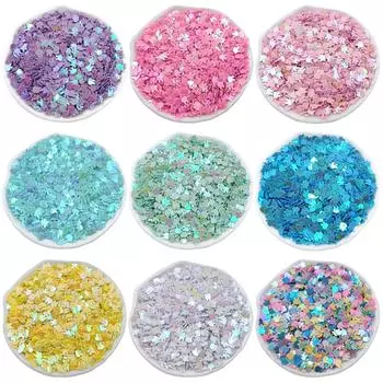 2000 шт. голова кролика ПВХ блестки ювелирные аксессуары волшебный цвет ПВХ блестки модные милые головы кролика ПВХ патч пайетки аксессуары с блестками из бисера about 4*4mm 2000Pcs разноцветный