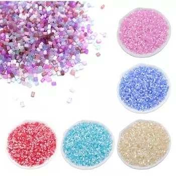 2000 шт., ювелирные аксессуары «сделай сам», модное ожерелье для браслета, круглая трубка, свободные бусины AB, изготовление ярких цветов разноцветный