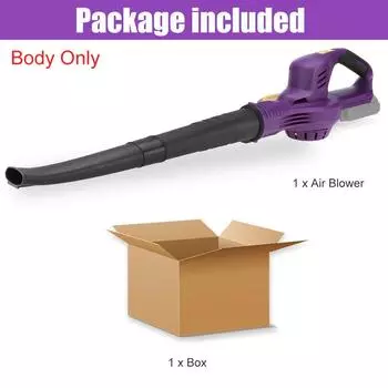 2000 Вт 12500 об/мин 2 скорости Аккумуляторный электрический воздуходув Ручной воздуходув для листьев Пылесборник Подметальная машина Садовые инструменты Only machine