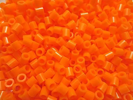 2000pcs Acrylic Fuse Beads Cylindrical Neon Orange Iron Beads 5mm Crafts Handicraft Supplies Huey Craft Materials Huey h1852s80 Hole 2.9mm