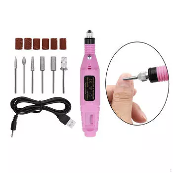 2000 об/мин электрическая ручка для удаления акрила и геля, дрели, ленты для салонной гравировки, ухода за пальцами ног зелёный