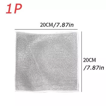 20024 Новая многофункциональная проволочная тряпка, не царапающаяся, 5 упаковок из мягкой проволоки, безопасные для мытья посуды с антипригарным покрытием, легкое полоскание