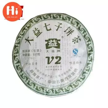 2007 Dayi V2 Шэн Пуэр Китайский чай TAETEA Raw Puer Batch 701 Чай Мэнхай 357г