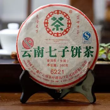2007 год CNNP COFCO Чжун Ча 6221 Юньнань Пуэр Пуэр Пуэр Сырой тортовый чай 380г