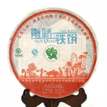 2007 год. Серебряная награда Юньнани, 357 г. Наньцяо Пуэр Пуэр Чай Пуэр Необработанный железный пирог