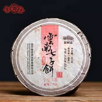 2007 Haiwan 7978 Спелый чай Пуэр партия 701 Выдержанный китайский чай Шу Пуэр 357г