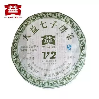 2007 TAETEA V2 Шэн Пуэр, пакетик 701 Дайи, сырой чай пуэр, 357 г