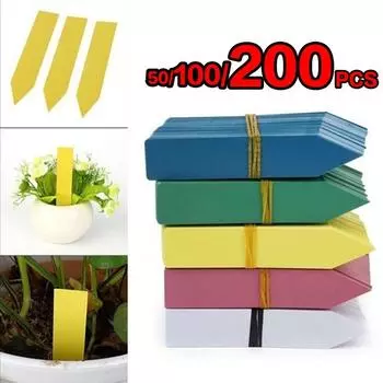 200/100/50 шт. многоразовые водонепроницаемые этикетки для растений и цветов, маркировка, инструмент для украшения садовых этикеток 50pcs красный