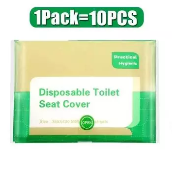 200/10PCS Disposable Toilet Seat Cover Portable Travel Camping Hotel Bathroom Degradable Waterproof Toilet Mat Accessories