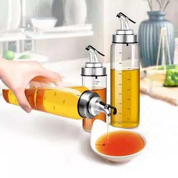 200/300/500 мл прозрачная стеклянная бутылка для оливкового масла герметичная кухонная приправа соевый соус уксус пресс-тип графинчик для барбекю