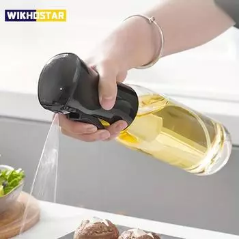 200/300/500 мл распылитель масла для барбекю, кулинария, распылитель оливкового масла, кухонный спрей для масла для выпечки, пустая бутылка, бутылка для уксуса, дозатор масла 200ml белый