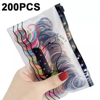 200/300/500 Pack High-quality Elastic Nylon Hair Bands For Girls Colorful Rubber Band Kids Hair Accessories Headdress