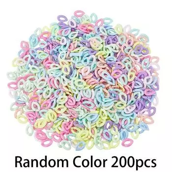 200/400/600pcs acrylic connector rings, connectors, open connector rings, Macron DIY wallet connector rings, eyeglass chains, pants chains Random Color 200pcs