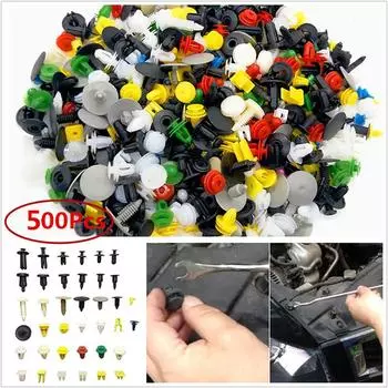 200/500 Pcs Car Clips Fastener Screws Bumper Interior Decoration Auto Plastic Random Mixing Universal Plastic