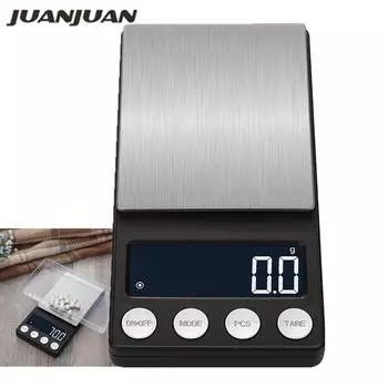 200/500g 0.01/0.1g Digital Scale Electronic Pocket Jewelry Weighing Scale LCD Display Jewelry Diamond Scales серебряный