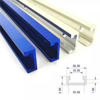 200-600 мм Алюминиевый сплав Деревообработка Т-образный паз Угловая направляющая Т-образная направляющая Угловая направляющая Инструменты для верстака 300mm серебряный