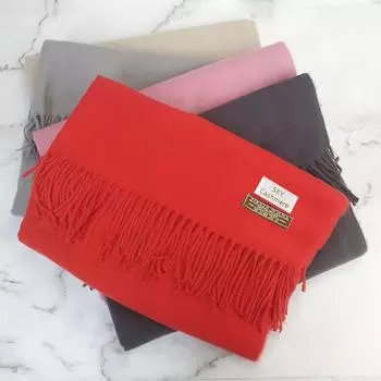 200 * 70 см толстый однотонный женский кашемировый имитационный шарф для зимы роскошная женская шерстяная шаль 200*70 cm