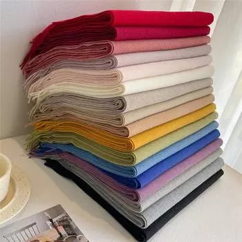 200*70 см Высококачественный однотонный искусственный кашемировый шарф Осень-зима с принтом Теплая шаль для женщин Подарок