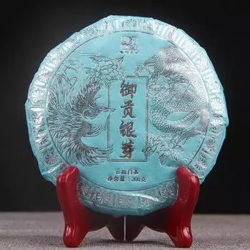 200 г Белый чайный торт Серебряная игла Юньнаньский белый чай Древнее дерево Чайный пирог Пуэр