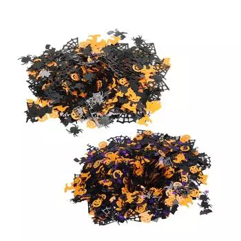 200 г Хэллоуин Конфетти Хэллоуин Вечеринка Стол Разброс Конфетти Тыква Паутина Фольга Металлическая Seq HMS220716