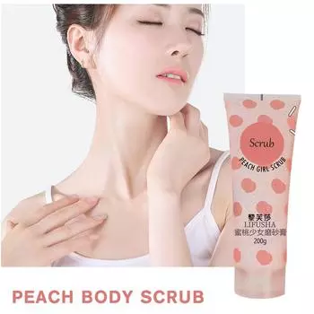 200 г персиковый скраб для тела, лица, глубокое очищение, отбеливание, восстановление, осветление, увлажнение, тело, Ho R7J4 pink-200ml