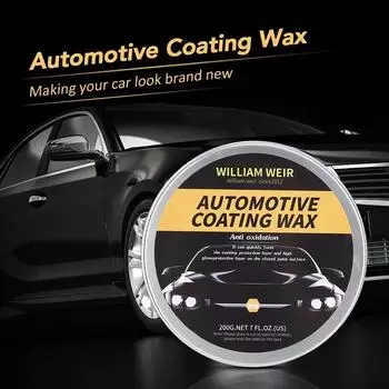 200 г полироль для автомобиля, автомобильный воск, кристаллическое покрытие, твердый глянцевый карнаубский воск, слой покрытия поверхности краски, формула водонепроницаемой пленки чёрный