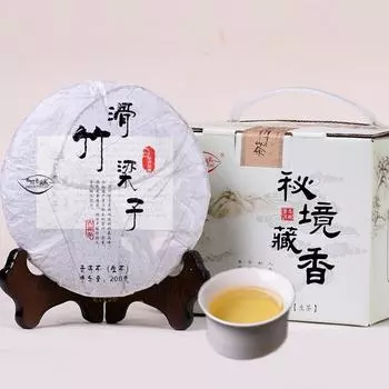 200 г сырой чайный пирог ранней весны Пуэр из материала высокогорных древних деревьев, чистый