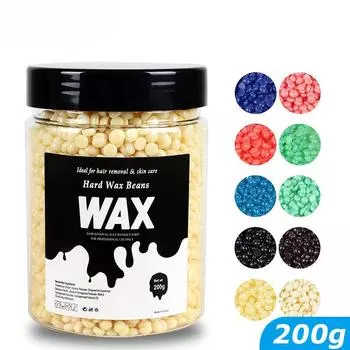 200 г восковые бобы без полосок для депиляции, горячая пленка, твердые восковые гранулы, воск для удаления волос на теле, восковые бобы