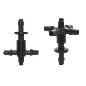 200 комплектов прямых быстрых соединителей для шланга с колючками 3/5 мм с трехходовыми пятиходовыми разветвителями для шлангов, многосоставным перекрестным соединителем