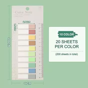 200 листов цветных прозрачных флуоресцентных индексных вкладок для домашних животных, липкие закладки, маркеры для страниц, планировщики, наклейки для офиса, школы, принадлежности as the picture