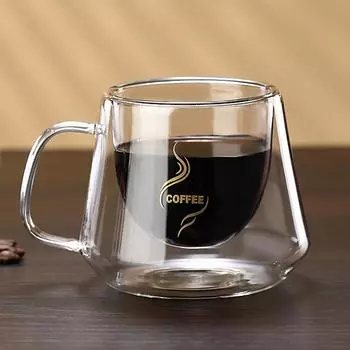 200 мл Двойная стеклянная кофейная кружка термостойкая чашка для эспрессо термоизолированная чашка для латте капучино чай вода набор посуды 1pcs
