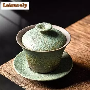 200 мл грубая керамика три таланта крышка чаша чашка для чая бытовая большая печь трансформация один японский предложение кунг-фу чайный набор