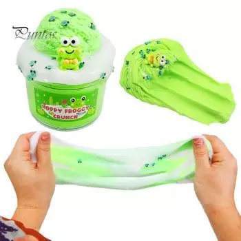 200 мл масляная глина с подвеской в виде зеленой лягушки с антипригарным покрытием, супер мягкая для детей, для взрослых, для снятия стресса, осадка, сенсорная игрушка, подарок на день рождения для мальчиков и девочек зелёный