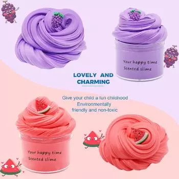 200 мл облачная грязь, имитирующая фруктовую слизь, декомпрессионная игрушка с ароматом слизи One Size красный