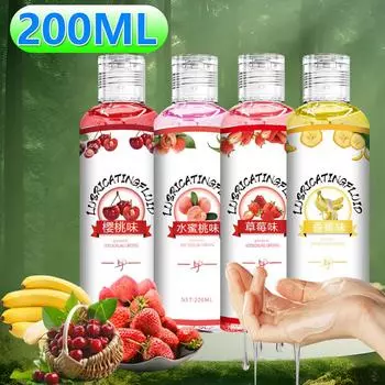 200 мл персик клубника банан вишня фруктовый ароматизатор на водной основе сексуальный анальный лубрикант для взрослых парный лубрикант banana flavor 200ml