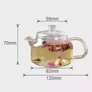 200 мл прозрачный стеклянный чайник, кувшин для воды, термостойкий прозрачный чайник кунг-фу, графин для воды для лимонада, чайная посуда, домашний инструмент 200ml