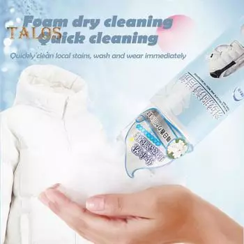 200 мл средство для сухой чистки пуховой куртки с щеткой, не требующей стирки, мягкий растительный экстракт, многофункциональное моющее средство для пуховой одежды, пена-мусс для удаления пятен оранжевый