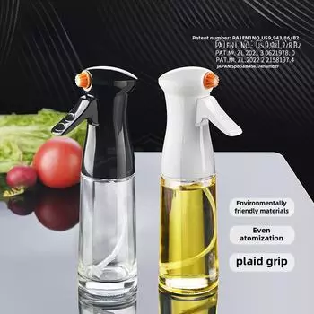 200 мл стеклянный флакон-спрей для масла для барбекю на открытом воздухе и кухонной приправы JM6-UA Clear Glass, 200ml белый