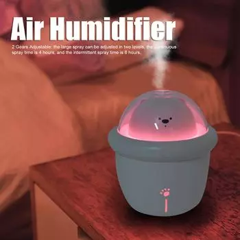 200 мл Увлажнитель воздуха с милым дизайном для домашних животных Увлажнитель воздуха с функцией интеллектуального управления Лампа для освещения Увлажнитель воздуха с питанием от USB Настольный увлажнитель воздуха белый