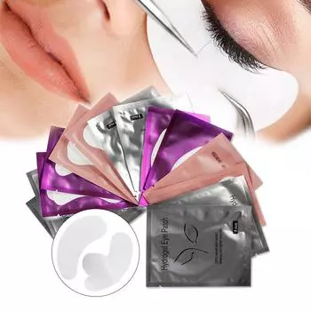 200 пар бумажных пластырей, привитых ресниц, наращивание ресниц под подушечки для глаз, наклейка на кончик, увлажняющий макияж 200pairs Silver fox