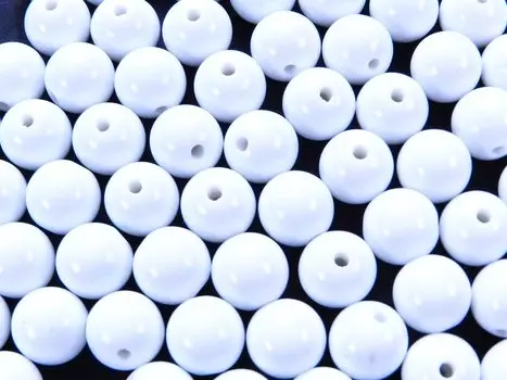 200 Pieces Acrylic Beads Round 12mm White Round Beads Craft Handicraft Supplies Jewelry Accessories Parts Huey Handicraft Materials Huey h2786s19