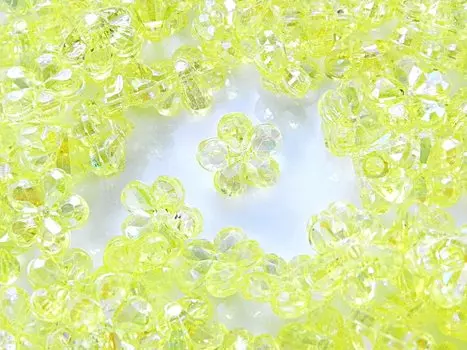 200 шт. Цветочные акриловые бусины 12 мм желтые сверкающие обработанные бусины Aurora прозрачные круглые бусины для рукоделия принадлежности для рукоделия ювелирные изделия аксессуары детали жёлтый