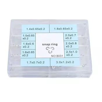 200 шт. 10 размеров металлический зажим для кнопки толкателя часов стопорное кольцо ассорти зажим для шайбы часов