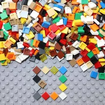 200 шт. 1x1 кирпичи, плоская плитка, гладкая 1*1, строительные блоки, сделай сам, развивающие творческие детали, игрушки для детей, совместимые 3070