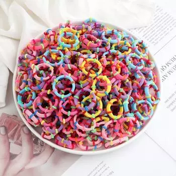 200 шт. 3 см Детские Маленькие Резинки для Волос Эластичные Конфетных Цветов Резинки для Волос Красочная Повязка на Голову Аксессуары для Волос Головные Уборы Подарки 200PCS