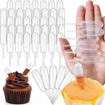 200 шт. 4 мл одноразовые мини-пипетки для джема, кексов, соуса, пипетки для переноса, пипетки для десертов, начиненных тортов, декора торта, шприцы