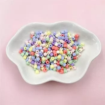 200 шт. 4 мм квадратные акриловые бусины для браслета, ожерелья, изготовления ювелирных изделий, модные аксессуары ручной работы из бисера about 4mm