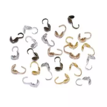 200 шт., 4 мм, обжимные бусины, застежки-крючки, заглушки для шнура, коннекторы для цепочек с шарами для DIY, фурнитура для изготовления ювелирных изделий