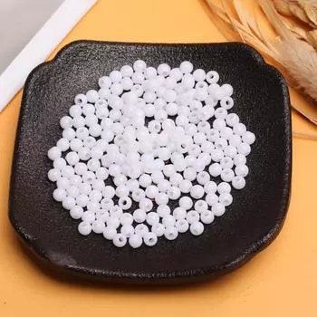 200 шт. 4 мм однотонные маленькие круглые бусины ярких цветов 19 цветов для изготовления ювелирных изделий DIY ожерелье браслет ювелирные аксессуары светло-зеленый