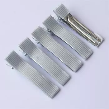 200 шт. 50 мм Зажимы-крокодилы для волос с подкладкой из репсовой ленты для девочек-принцесс, держатели для хвостиков, заколки, детские металлические аксессуары для волос